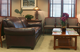 Dental office waiting area