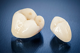 Dental crowns prior to placement