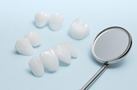 Dental bridge and crown restorations