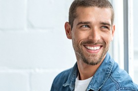 man with attractive smile