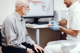 senior man’s dental consultation
