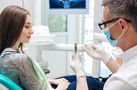 Woodbridge implant dentist explaining how dental implants work 