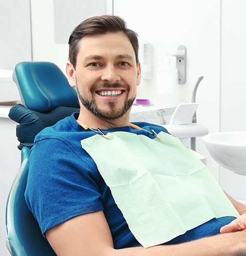 Man receiving dental treatment