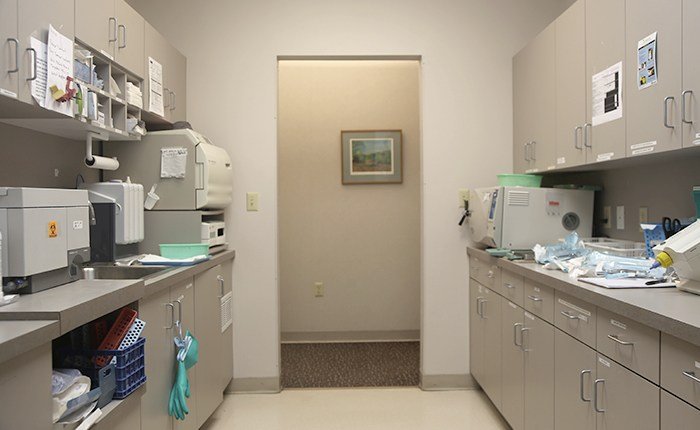 Dental lab and storage area